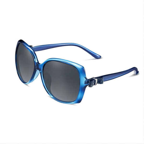 Butterfly Polarized Sunglasses Womens Oversized Bowknot Blue Frame