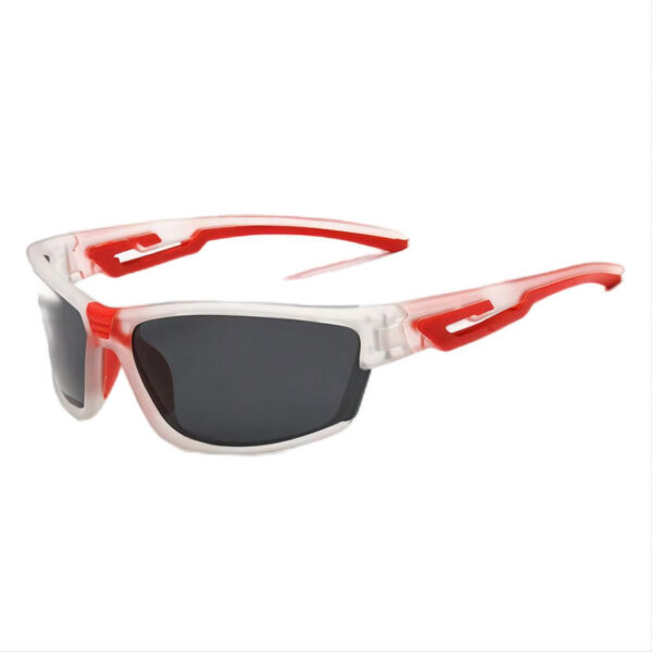 Crystal Wrap-Frame Cycling Sunglasses Polarized Grey Lens