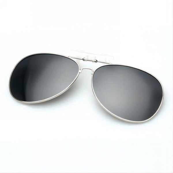 Gray Polarized Lens Clip-On Sunglasses for Myopia Glasses