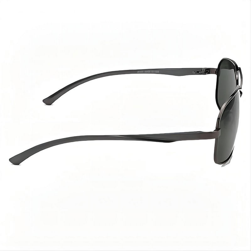 Men's Polarized Pilot Sunglasses Gun-Grey Alloy Frame