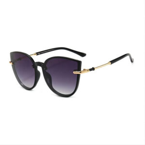 Oversized Cat-Eye Gradient Sunglasses Acetate & Gold-Tone Frame