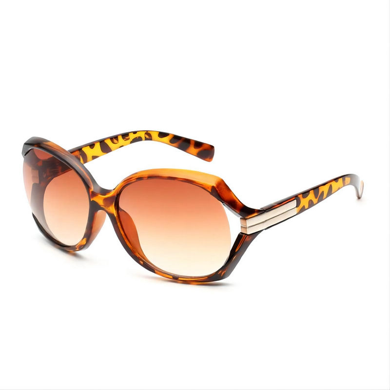 Oversized Sunglasses Womens Tortoise Brown Acetate Frame Gradient Lens
