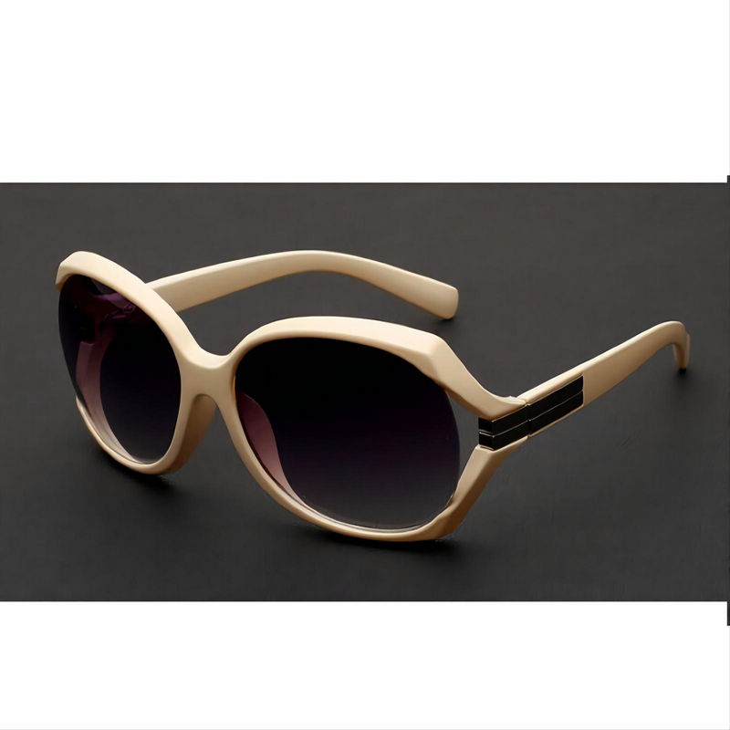 Oversized Sunglasses Womens White Acetate Frame Gradient Lens