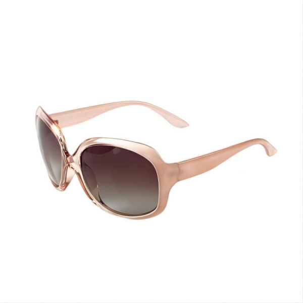 Polarized Oversized Butterfly Shaped Fashion Sunglasses For Women Champagne Frame