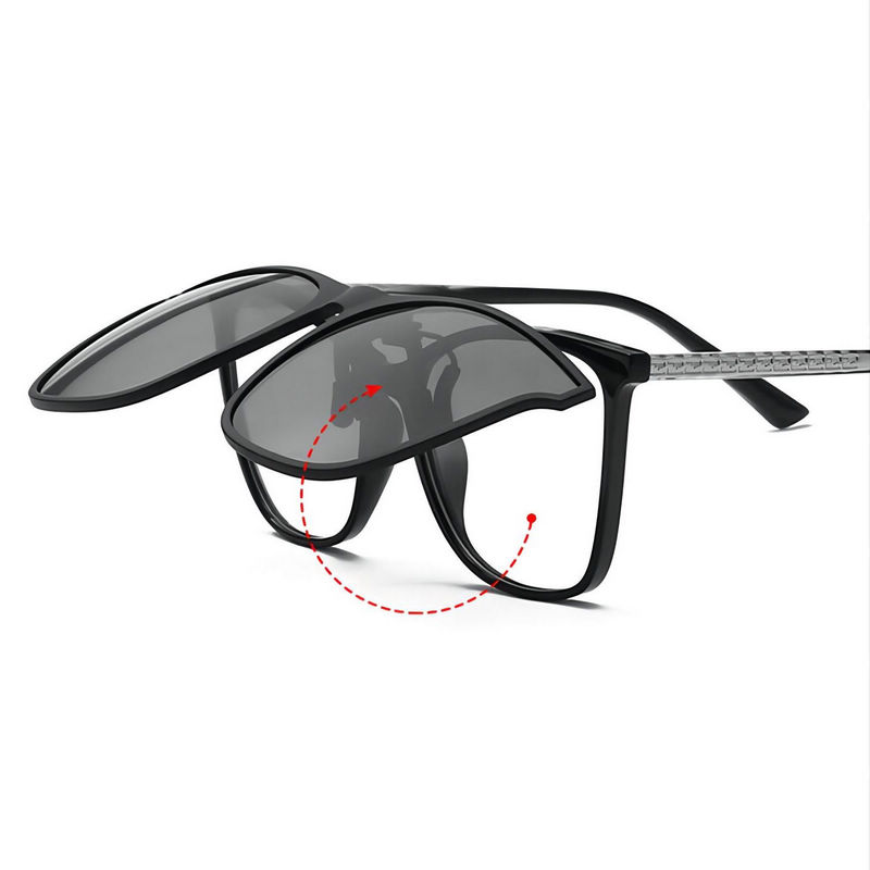TR90 Polarized Clip-On Sunglasses Flip Up Lenses