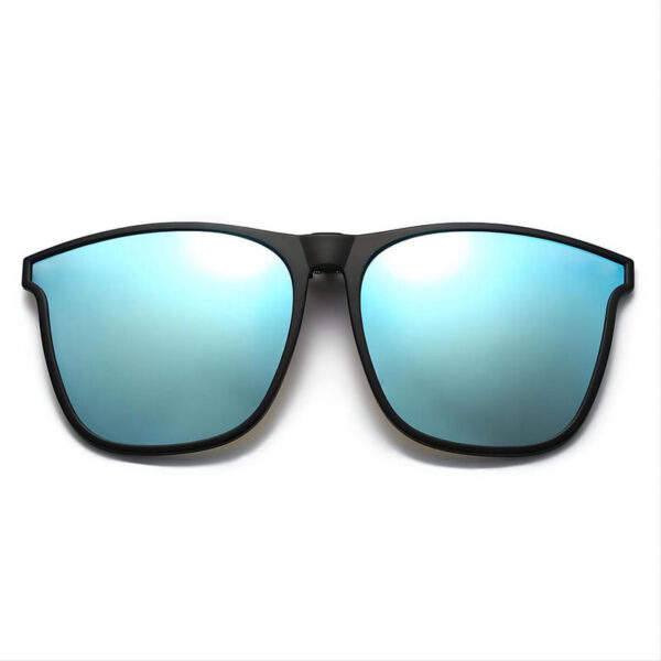 TR90 Polarized Clip-On Sunglasses Ice Blue Lenses