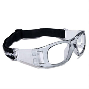 Basketball/Football/Soccer Safety Goggles Crystal Gray Wrap Frame Clear Lens