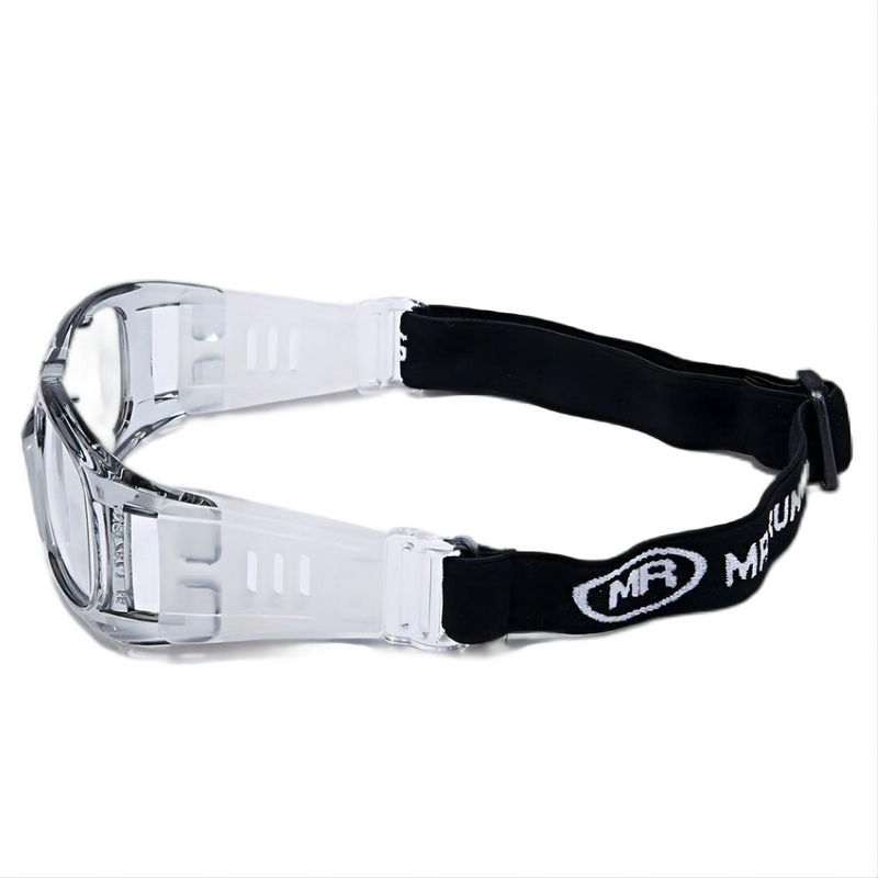 Basketball/Football/Soccer Safety Goggles Crystal Gray Wrap Frame