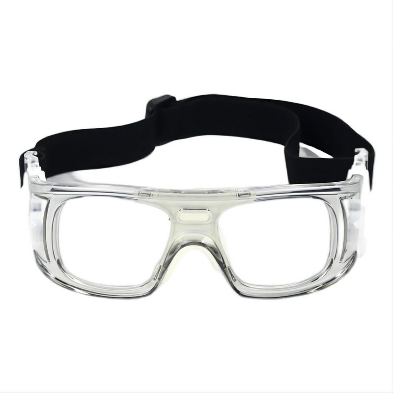 Basketball Goggles Protective Eyewear Transparent Grey Frame Clear Lens
