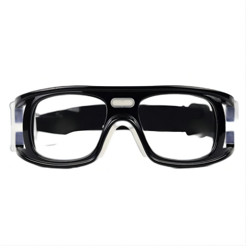 Basketball Goggles Protective Eyewear Wrap Frame Black/Clear