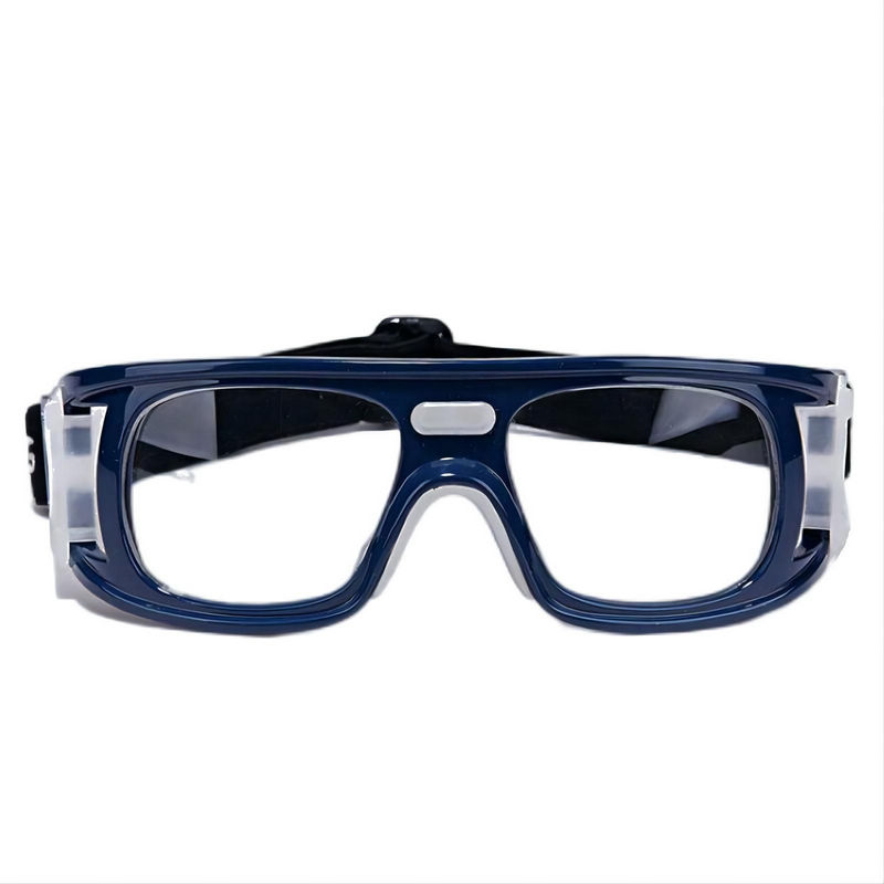 Basketball Goggles Protective Eyewear Wrap Frame Royal Blue/Clear