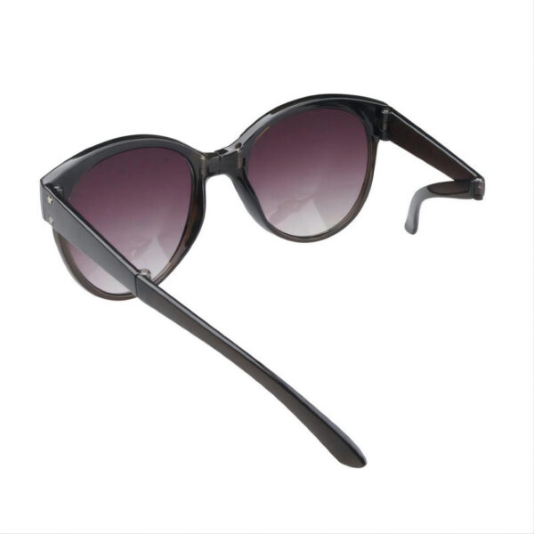 Cat-Eye Oversized Folding Sunglasses Fold-Up Polished Frame