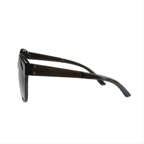 Cat-Eye Oversized Folding Sunglasses Polished Black