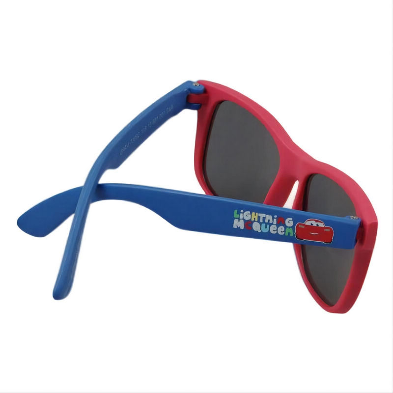 Kids Pixar Cars Square Sunglasses Red Blue Acetate Frame