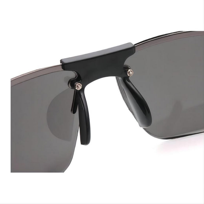 Men's Frameless Sunglasses Acetate Arms Rubber Nose Pads