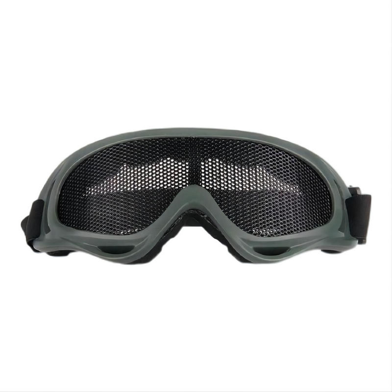 Metal Wire Mesh Goggles Eye Protection Green Frame