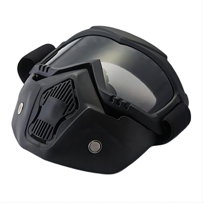 Motocross Riding Helmet Goggles Removable Mask Grey Lens