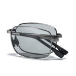 Photochromic Folding Sunglasses Metal Frame Polarized Grey