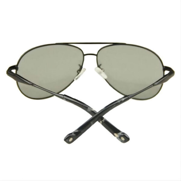 Photochromic Metal Pilot Sunglasses Black/Polarized Gray