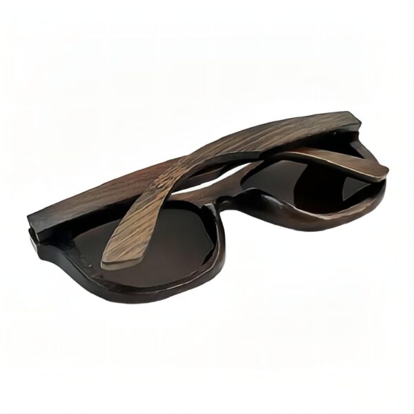 Polarized Bamboo Wood Sunglasses Handcrafted Square Frame