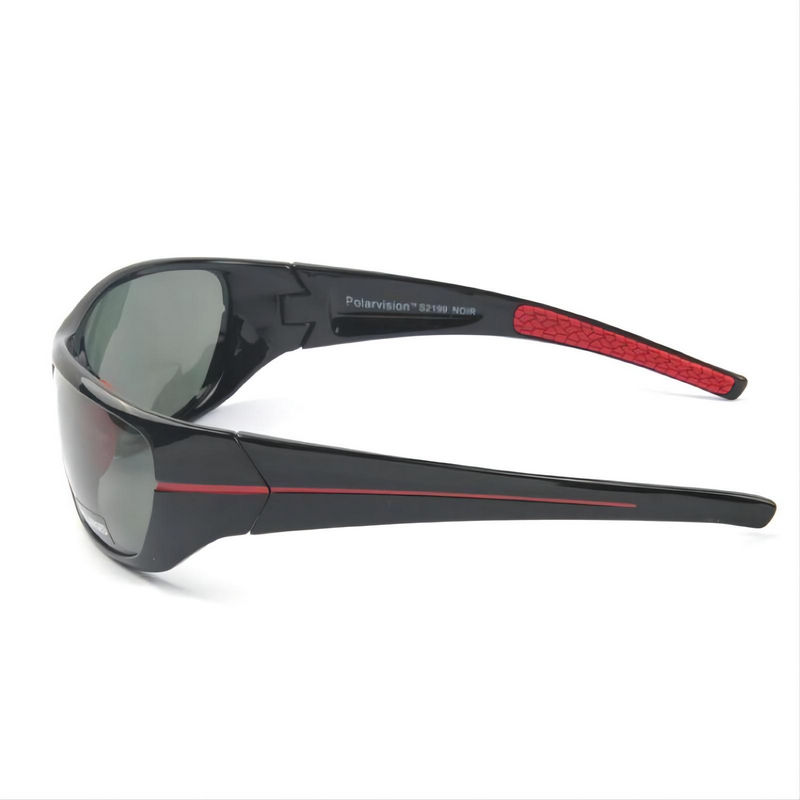 Polarized Cycling/Fishing Sunglasses Polished Black/Grey