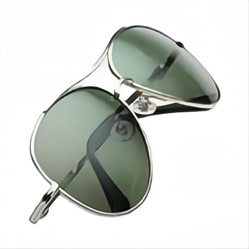 Polarized Kids Pilot Sunglasses Metal Frame Double-Bridge Green Lens