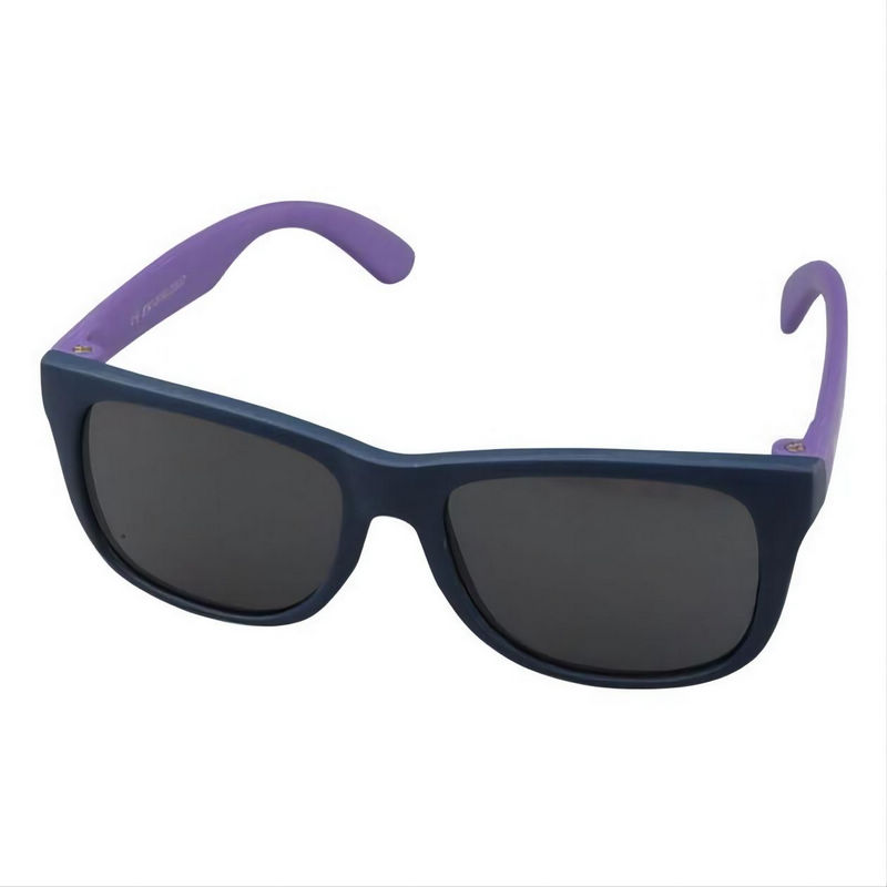 Retro Square Kids Sunglasses Navy Purple/Grey