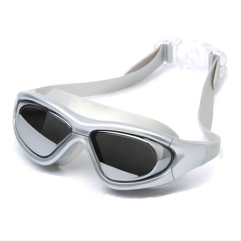 Safety Swimming Goggles Watersports Eyewear Oversized Frame Mirror Silver