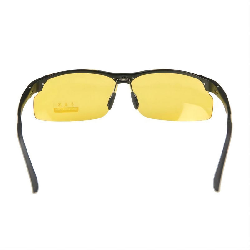 Semi-Rimless Night Vision Glasses Gun Grey/Polarized Yellow