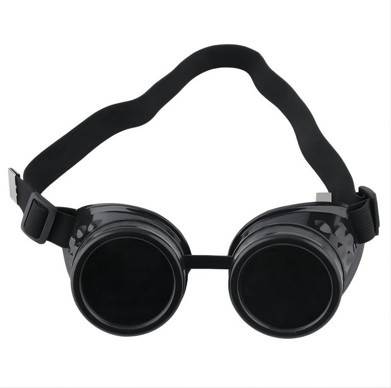 Steampunk Gothic Goggles Halloween Party Glasses Black Frame