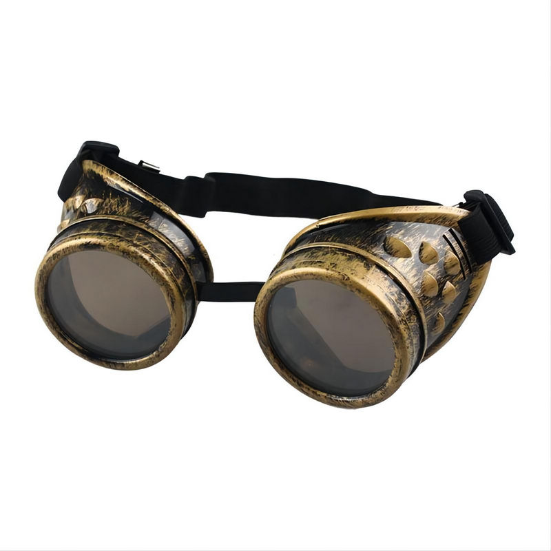 Steampunk Gothic Goggles Halloween Party Glasses Brass Frame