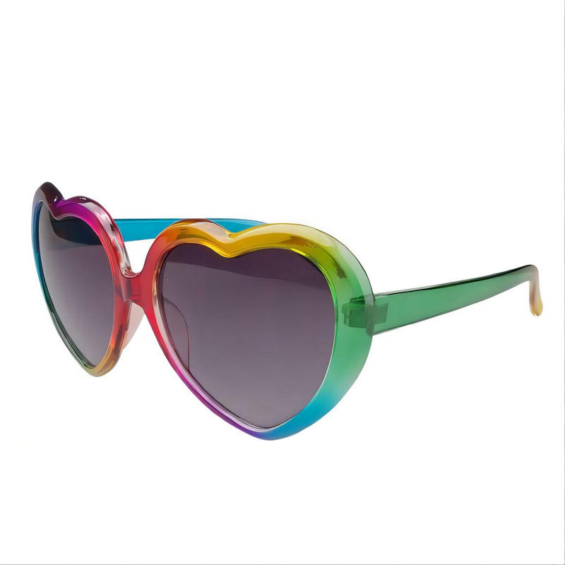 Vintage Lolita Heart-Shaped Sunglasses Colorful Love Frame