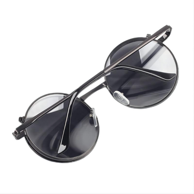 Vintage Mouse-Style Round Flip-Up Sunglasses Circular Frame