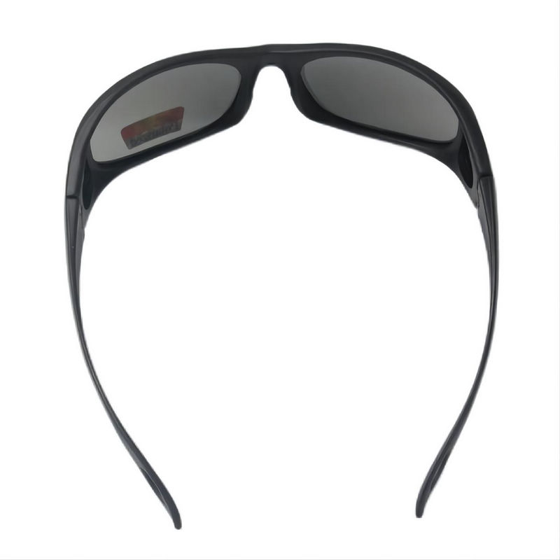 Wrap-Around Polarized Fishing Sunglasses Black Frame with Removable Strap
