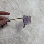 Cute Polarized Heart-Shaped Sunglasses Gold-Tone Metal Frame photo review