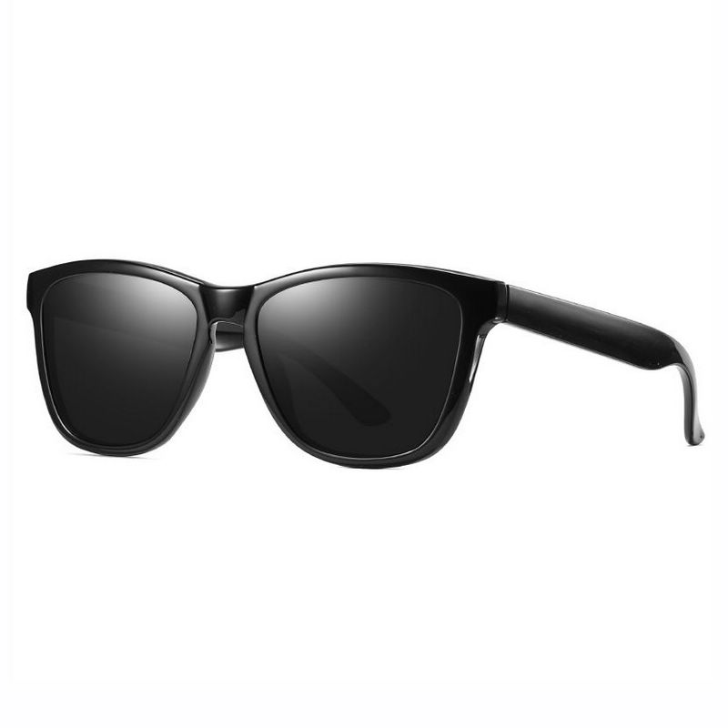 Black Fade Acetate Square-Frame Polarized Sunglasses All Black