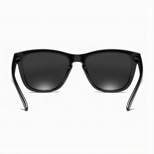 Black Fade Acetate Square-Frame Polarized Sunglasses Grey Lens