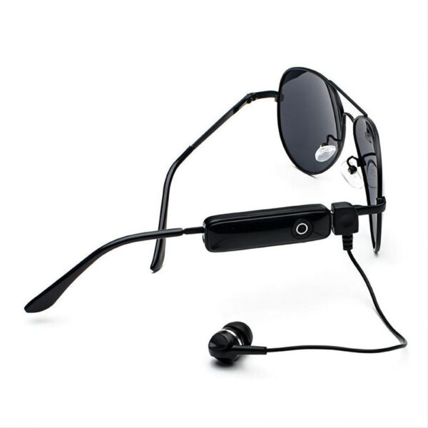 Bluetooth Smart Polarized Pilot Sunglasses with Stereo Earphone Music Listening