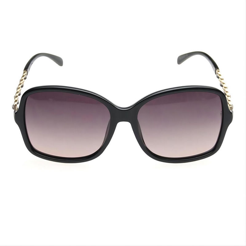Chain Detail Polarized Sunglasses Square Frame For Women