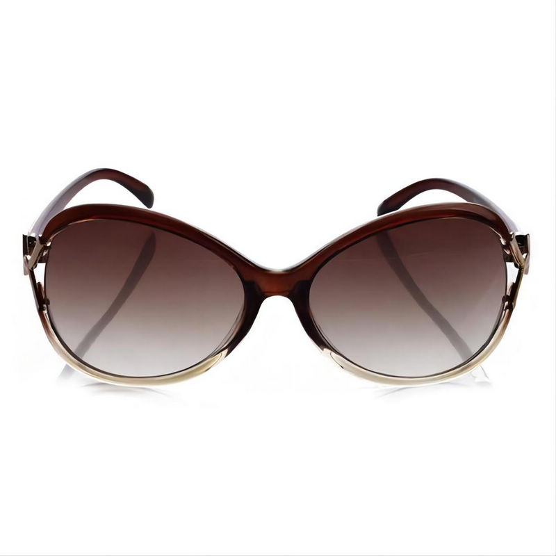 Gradient Lens Oversized Fashion Sunglasses Brown For Women