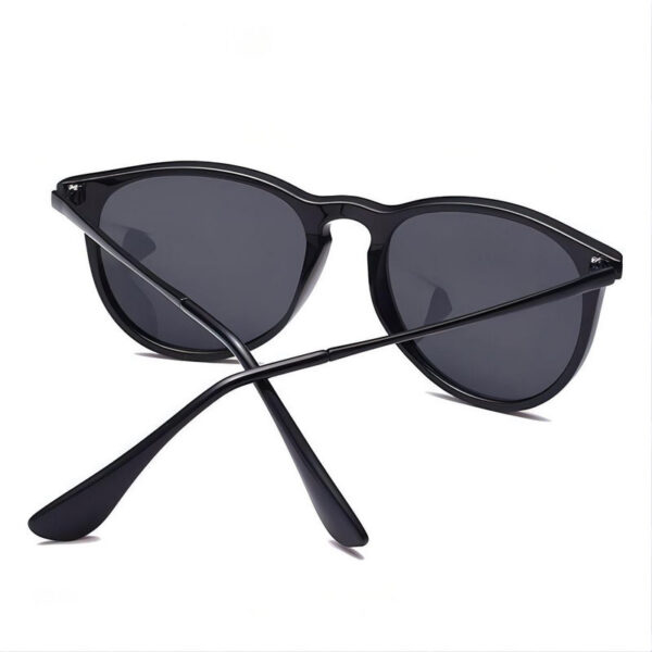 Keyhole Bridge Polarized Sunglasses Black/Grey Square
