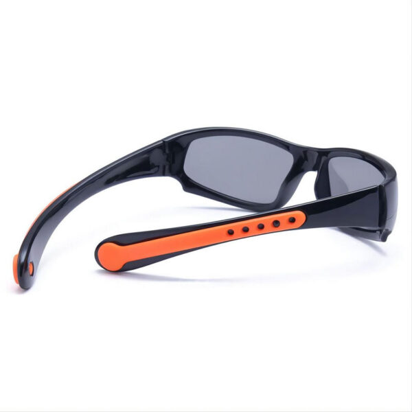 Kids Polarized Sports Sunglasses Silicone Frame Black/Grey