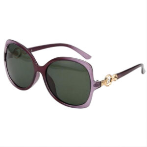 Polarized Green Driving Sunglasses Women's Gem Embellished Arms Lavender