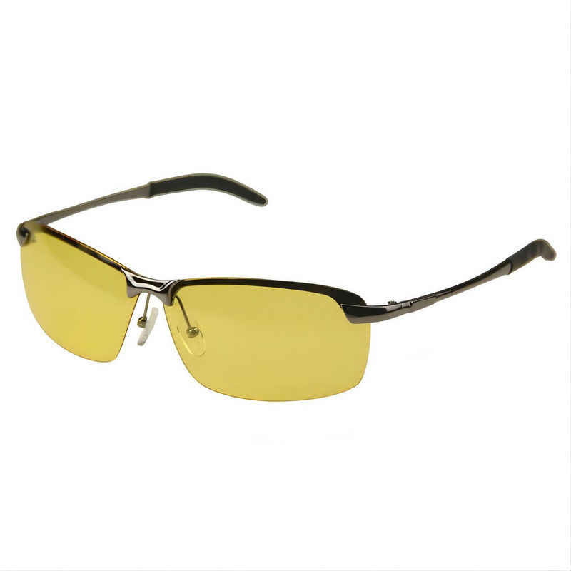 Polarized Yellow Night Vision Driving Glasses Semi-Rimless