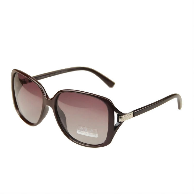 Purplish Red Retro Polarized Oversized Sunglasses Square Acetate Frame