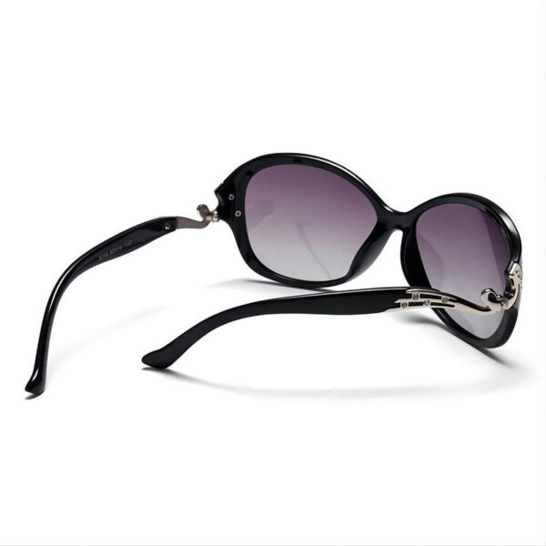 Silver-Tone Crystals-Embellished Oversize Polarized Sunglasses Acetate Frame