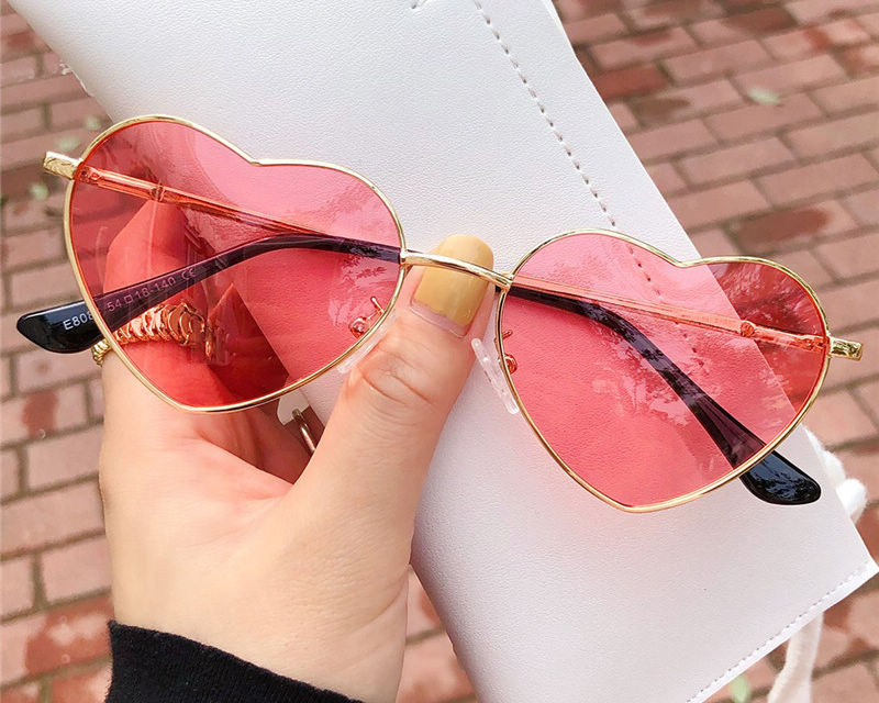 metal heart shaped sunglasses