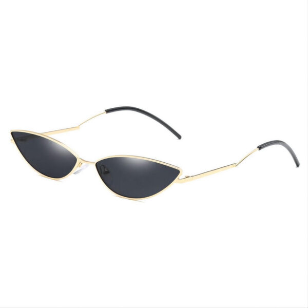 Cat-Eye Inverted Triangle Sunglasses Gold-Tone/Grey