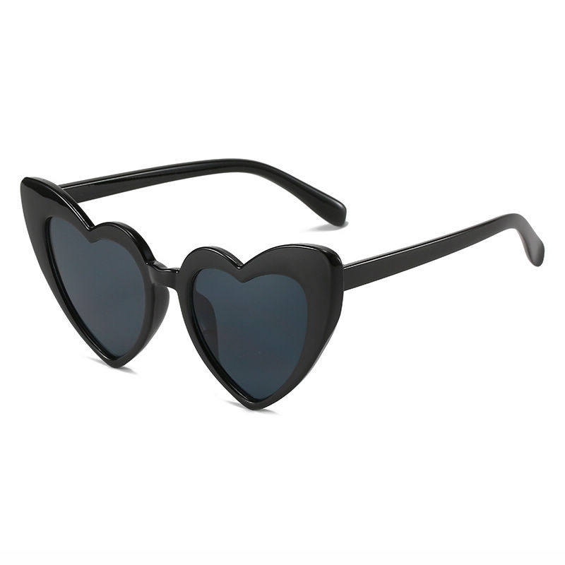 Black Bachelorette Heart-Shaped sunglasses