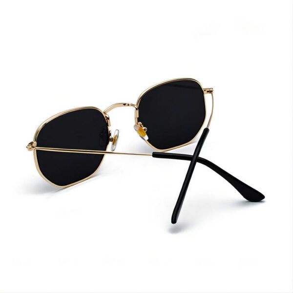 Metal Geometric Irregular Sunglasses Gold-Tone Frame